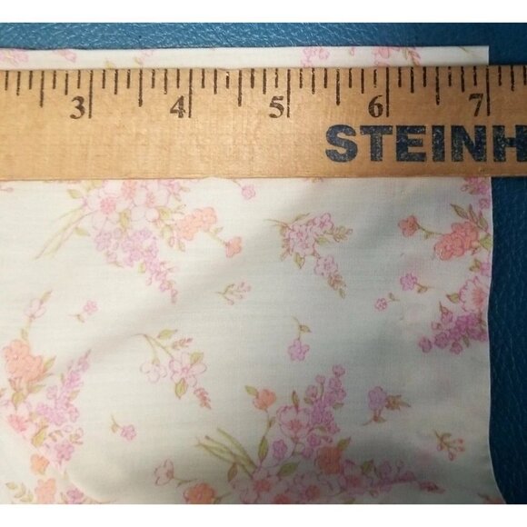 Lady Bird Pink Floral Vtg Zip Up Short Sleeve Shift Dress 1960s 1970s Feminine - Picture 9 of 11